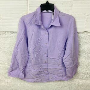 First issue Lavender pastel purple button up blouse size large